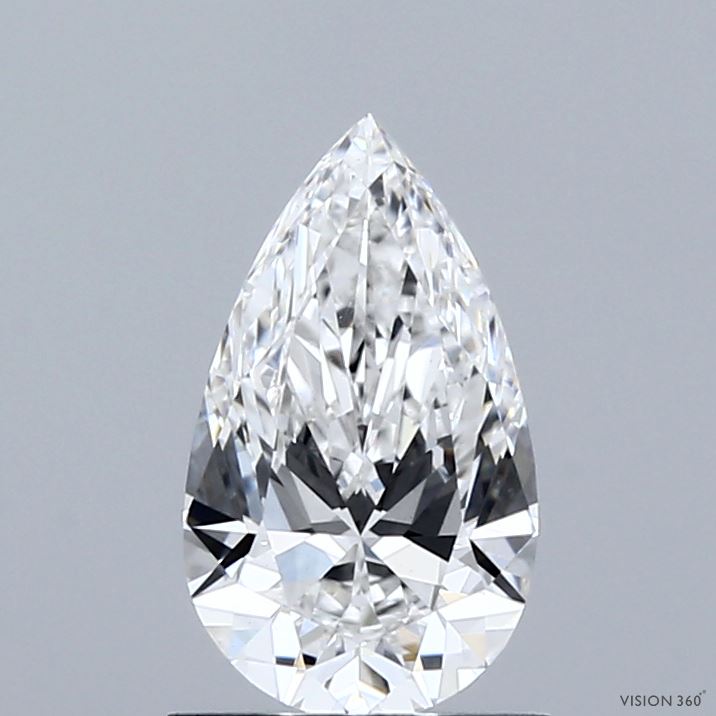 1.07 Carat Pear Shaped, Excellent Cut, E Color, VS1 Clarity, IGI Certified Lab Grown Diamond