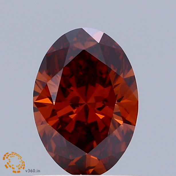 1.00 Carat Oval Shaped, Ideal Cut, FANCY VIVID ORANGE Color, VS1 Clarity, IGI Certified Lab Grown Diamond
