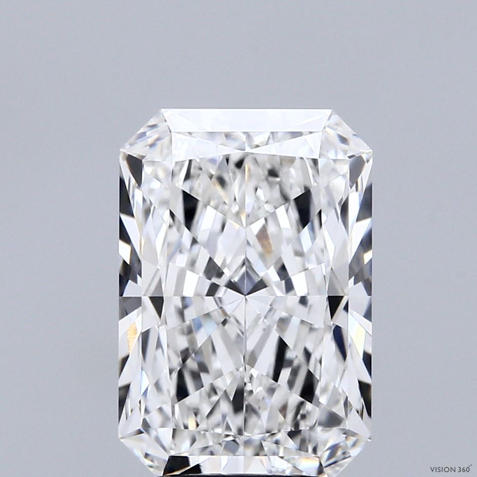 4.03 Carat Radiant Shaped, Ideal Cut, F Color, VVS1 Clarity, IGI Certified Lab Grown Diamond