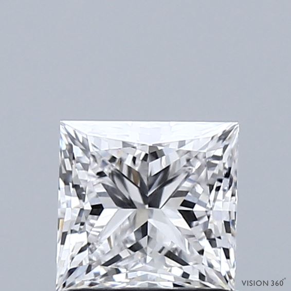 1.01 Carat Princess Shaped, Ideal Cut, E Color, VVS1 Clarity, IGI Certified Lab Grown Diamond