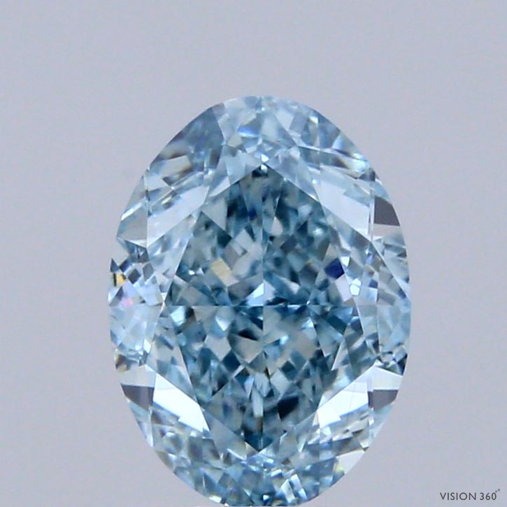 2.07 Carat Oval Shaped, Very Good Cut, FANCY VIVID BLUE Color, VS1 Clarity, IGI Certified Lab Grown Diamond