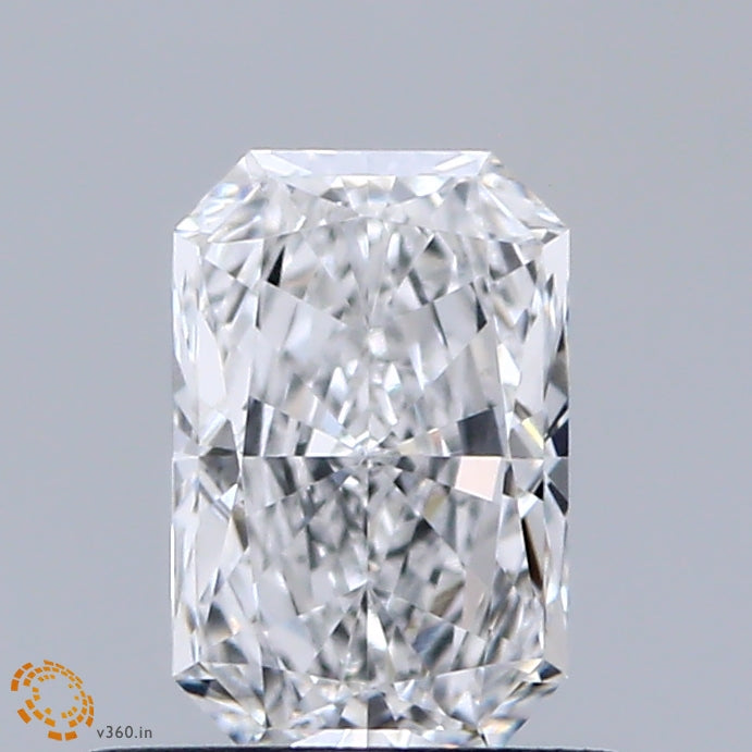 0.71 Carat Radiant Shaped, Ideal Cut, D Color, VVS2 Clarity, IGI Certified Lab Grown Diamond