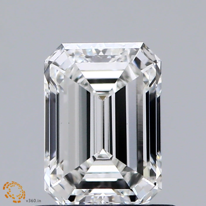 0.94 Carat Emerald Shaped, Ideal Cut, E Color, VVS2 Clarity, IGI Certified Lab Grown Diamond