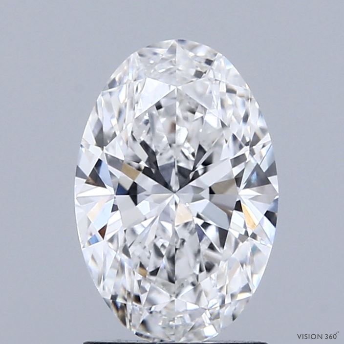 1.60 Carat Oval Shaped, Ideal Cut, E Color, VVS2 Clarity, IGI Certified Lab Grown Diamond