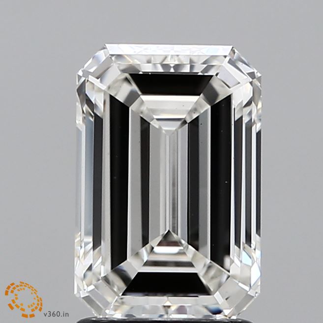2.03 Carat Emerald Shaped, Ideal Cut, G Color, VS1 Clarity, IGI Certified Lab Grown Diamond