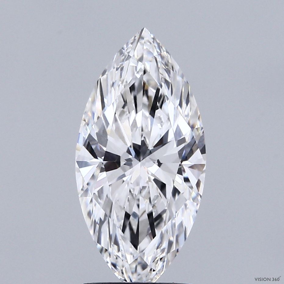 2.04 Carat Marquise Shaped, Ideal Cut, E Color, VVS1 Clarity, IGI Certified Lab Grown Diamond
