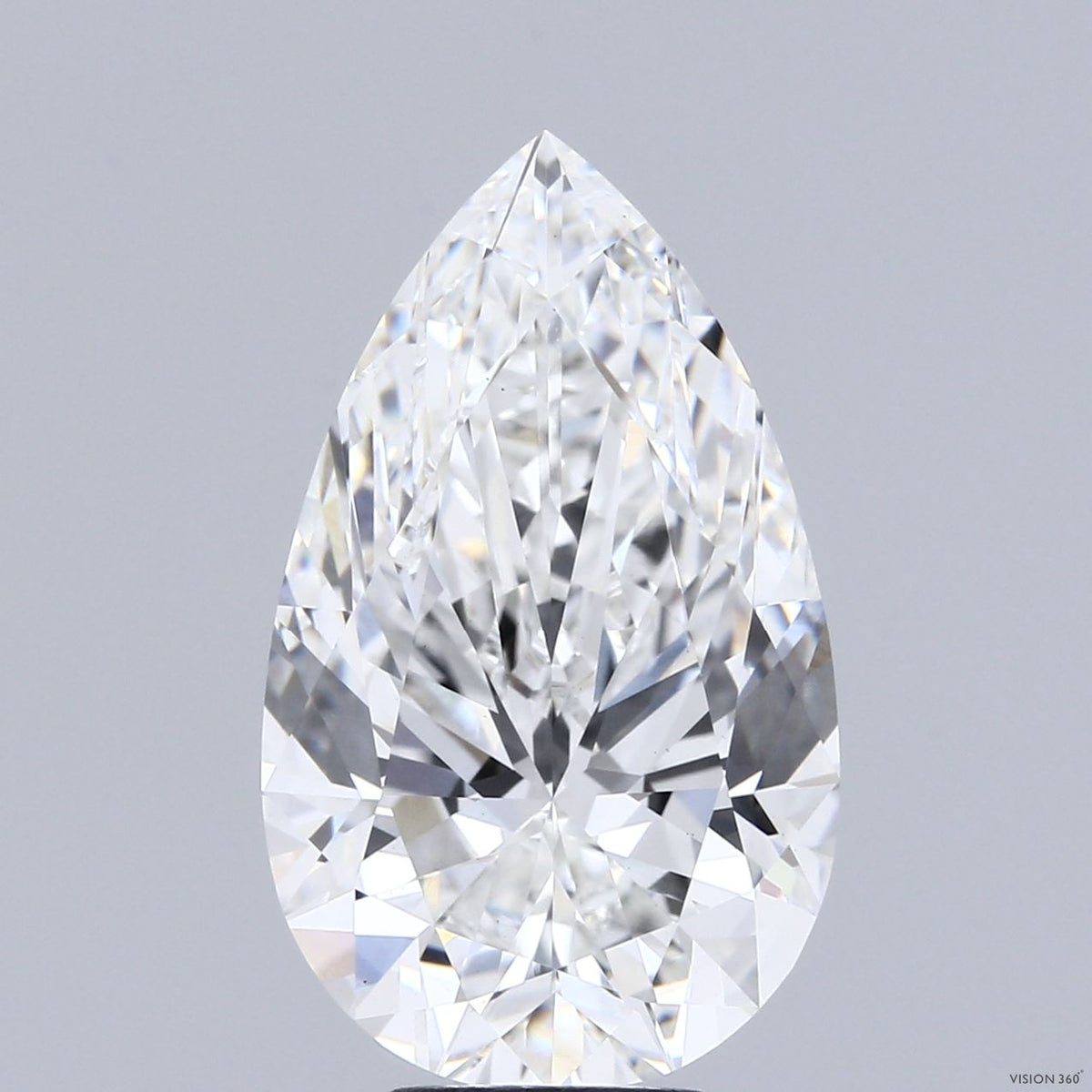 7.01 Carat Pear Shaped, Excellent Cut, F Color, VS1 Clarity, IGI Certified Lab Grown Diamond