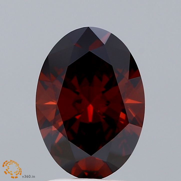 1.73 Carat Oval Shaped, Ideal Cut, FANCY DEEP ORANGE Color, VS1 Clarity, IGI Certified Lab Grown Diamond