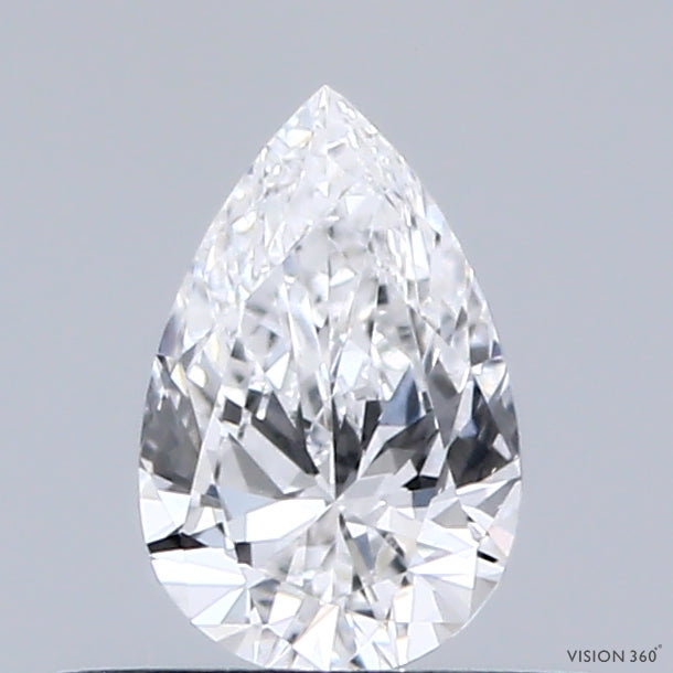 0.36 Carat Pear Shaped, Ideal Cut, D Color, VS1 Clarity, IGI Certified Lab Grown Diamond