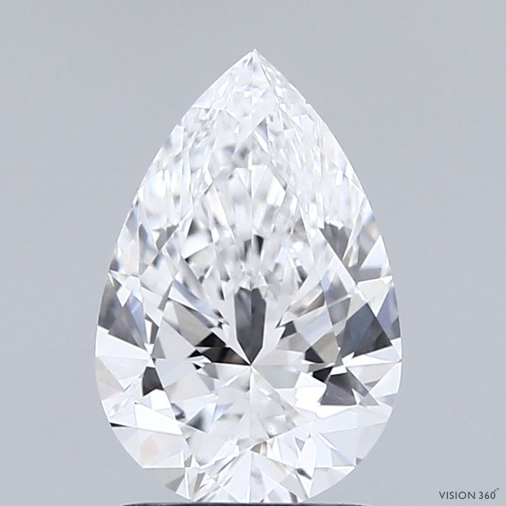 1.50 Carat Pear Shaped, Ideal Cut, E Color, VVS1 Clarity, IGI Certified Lab Grown Diamond