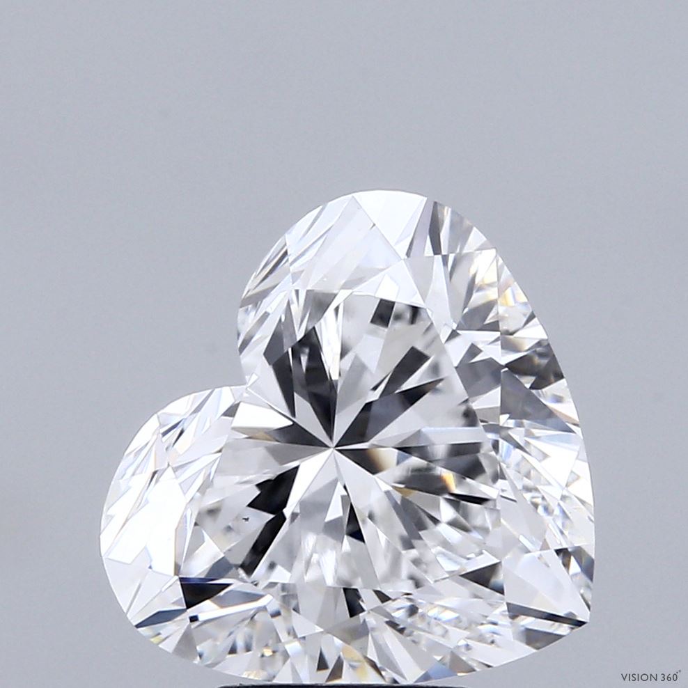5.00 Carat Heart Shaped, Ideal Cut, D Color, VS1 Clarity, IGI Certified Lab Grown Diamond
