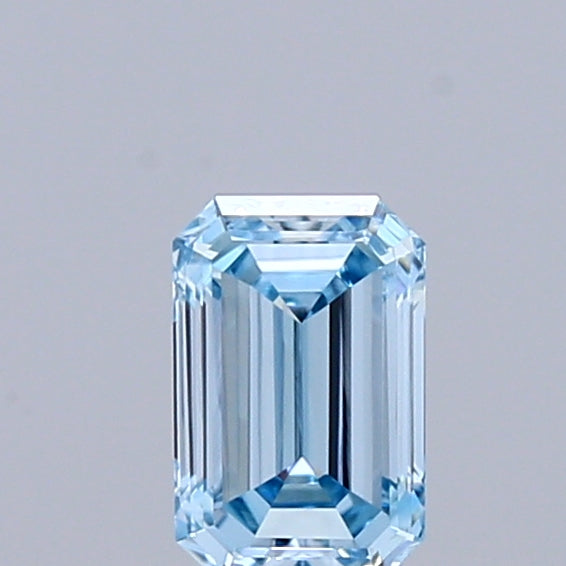 0.33 Carat Emerald Shaped, Excellent Cut, FANCY INTENSE BLUE Color, VVS1 Clarity, IGI Certified Lab Grown Diamond