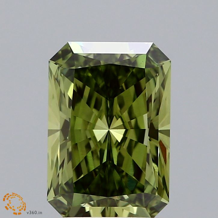 2.02 Carat Radiant Shaped, Ideal Cut, FANCY VIVID GREEN Color, VS1 Clarity, IGI Certified Lab Grown Diamond