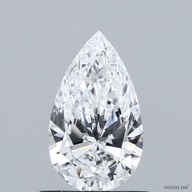 0.72 Carat Pear Shaped, Excellent Cut, D Color, VVS2 Clarity, IGI Certified Lab Grown Diamond