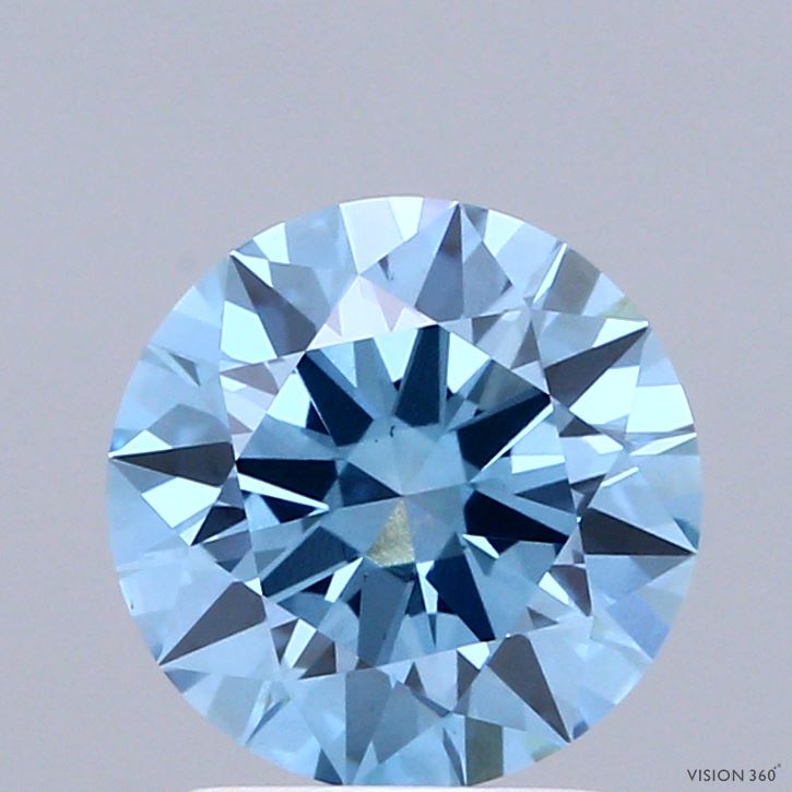 2.01 Carat Round Shaped, Excellent Cut, FANCY VIVID BLUE Color, VS1 Clarity, IGI Certified Lab Grown Diamond