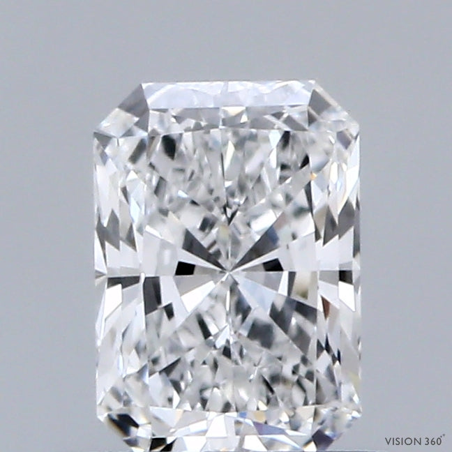 0.71 Carat Radiant Shaped, Ideal Cut, D Color, VVS2 Clarity, IGI Certified Lab Grown Diamond