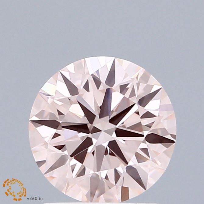 1.51 Carat Round Shaped, Ideal Cut, FANCY INTENSE PINK Color, VS1 Clarity, IGI Certified Lab Grown Diamond