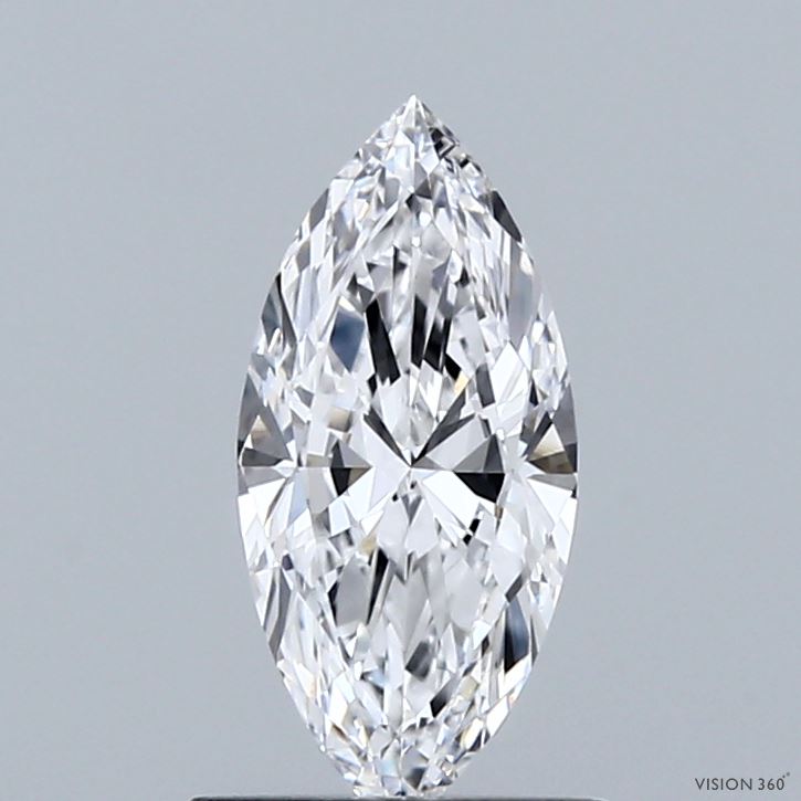 0.83 Carat Marquise Shaped, Ideal Cut, D Color, VVS2 Clarity, IGI Certified Lab Grown Diamond