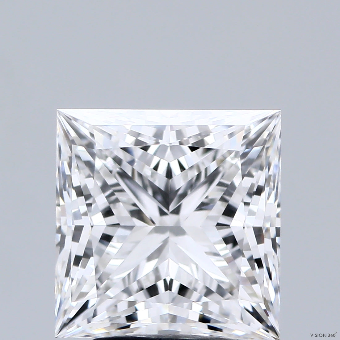 4.11 Carat Princess Shaped, Ideal Cut, E Color, VVS1 Clarity, IGI Certified Lab Grown Diamond