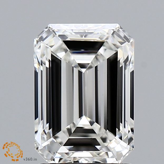 1.88 Carat Emerald Shaped, Ideal Cut, G Color, VS1 Clarity, IGI Certified Lab Grown Diamond
