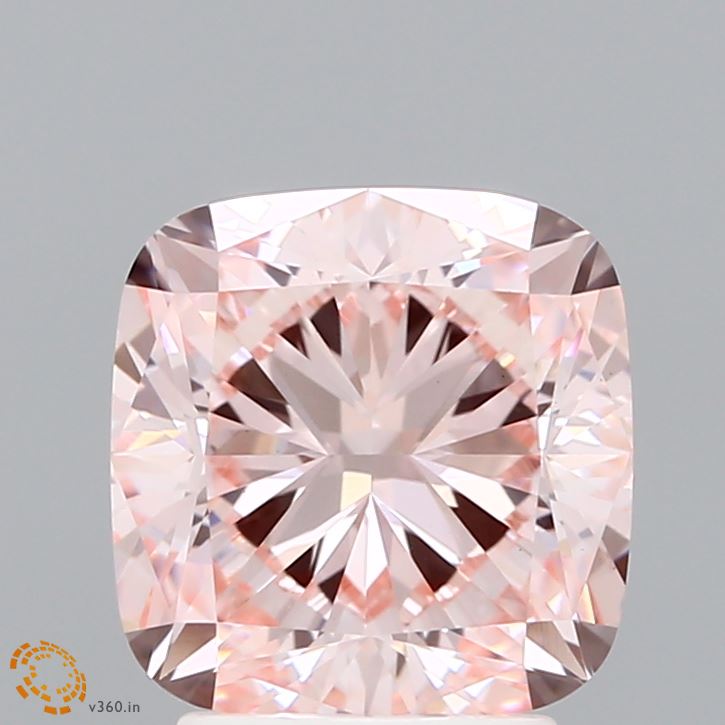 3.02 Carat Cushion Shaped, Ideal Cut, FANCY INTENSE PINK Color, VVS2 Clarity, IGI Certified Lab Grown Diamond