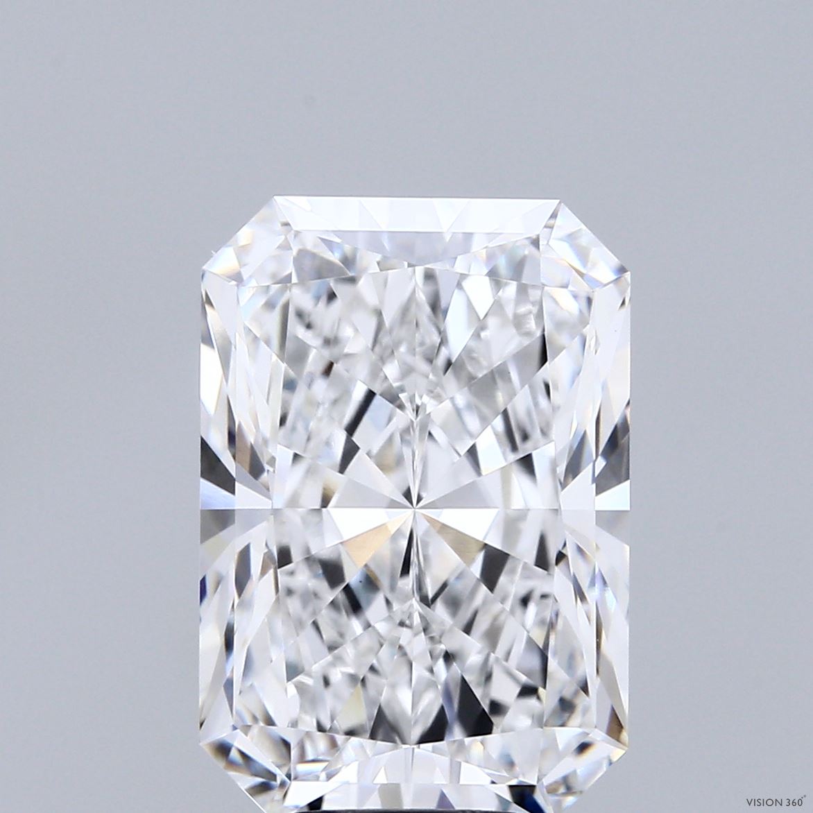 7.09 Carat Radiant Shaped, Ideal Cut, E Color, VVS2 Clarity, IGI Certified Lab Grown Diamond