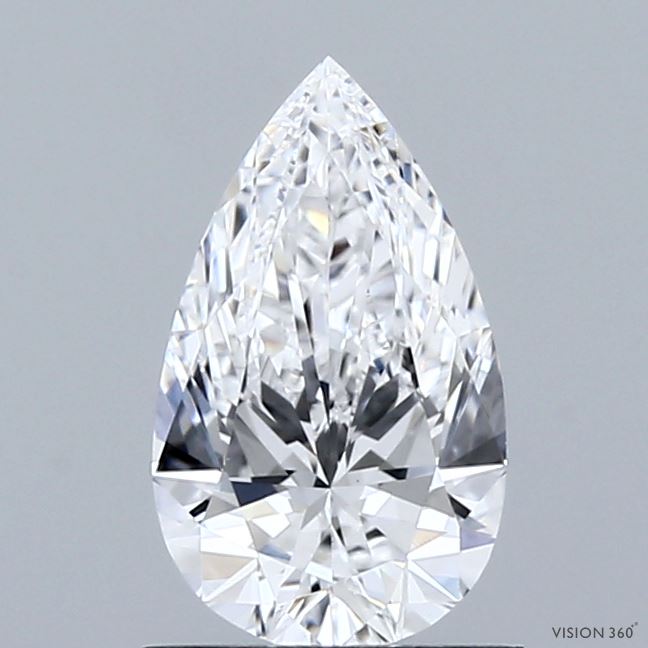 1.02 Carat Pear Shaped, Ideal Cut, E Color, VVS2 Clarity, IGI Certified Lab Grown Diamond