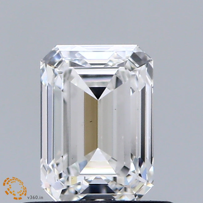 0.86 Carat Emerald Shaped, Ideal Cut, E Color, VS1 Clarity, IGI Certified Lab Grown Diamond