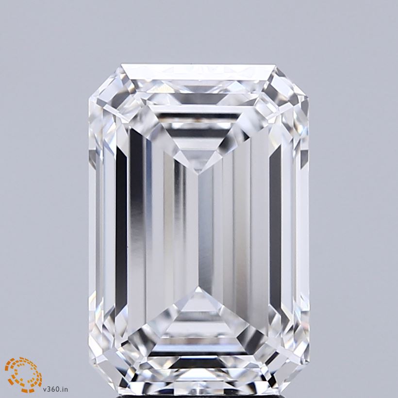 4.27 Carat Emerald Shaped, Ideal Cut, E Color, VVS1 Clarity, IGI Certified Lab Grown Diamond