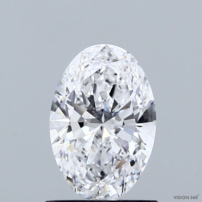 1.00 Carat Oval Shaped, Ideal Cut, D Color, VVS1 Clarity, IGI Certified Lab Grown Diamond