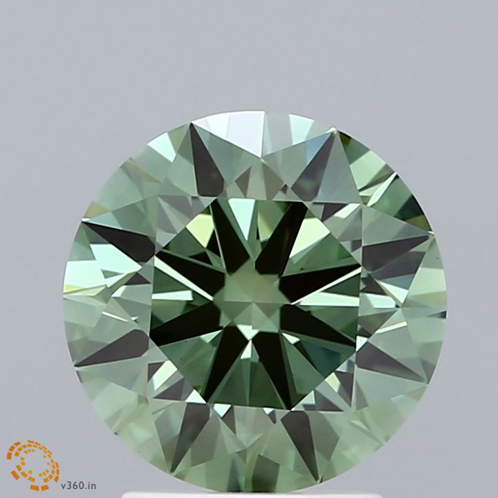 2.52 Carat Round Shaped, Ideal Cut, FANCY VIVID GREEN Color, VVS2 Clarity, IGI Certified Lab Grown Diamond