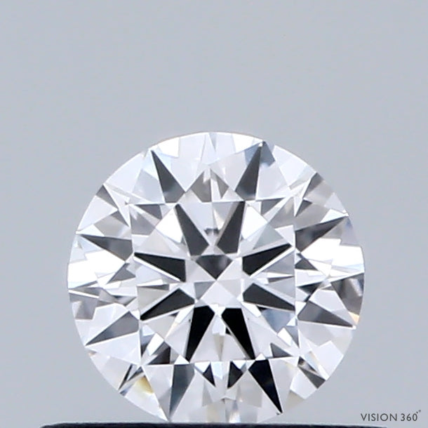 0.43 Carat Round Shaped, Ideal Cut, D Color, VVS2 Clarity, IGI Certified Lab Grown Diamond