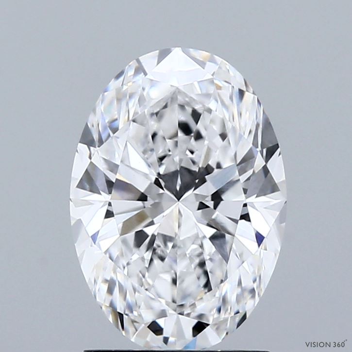 2.01 Carat Oval Shaped, Excellent Cut, D Color, VVS2 Clarity, IGI Certified Lab Grown Diamond
