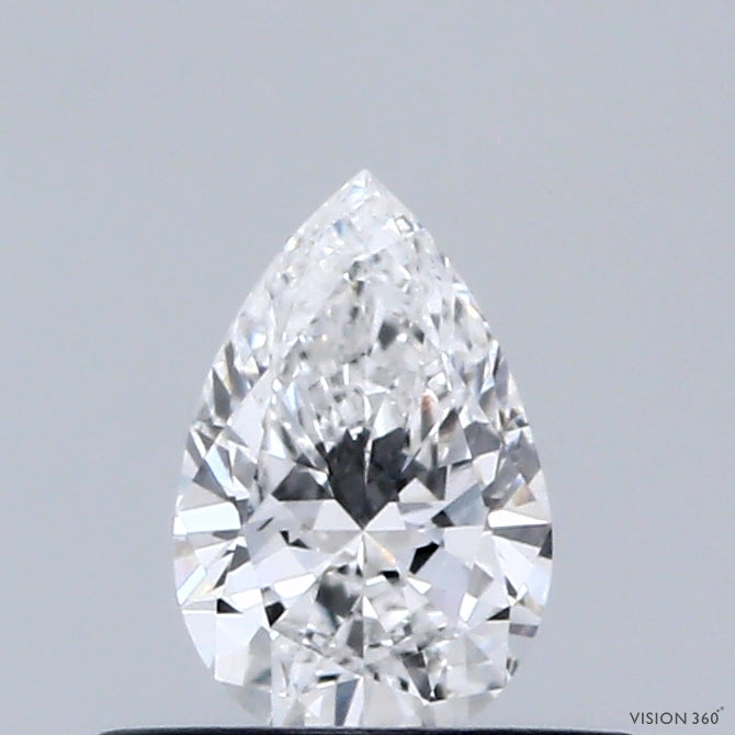 0.35 Carat Pear Shaped, Excellent Cut, E Color, VVS2 Clarity, IGI Certified Lab Grown Diamond