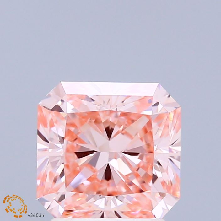 2.10 Carat Radiant Shaped, Ideal Cut, FANCY VIVID PINK Color, VS1 Clarity, IGI Certified Lab Grown Diamond