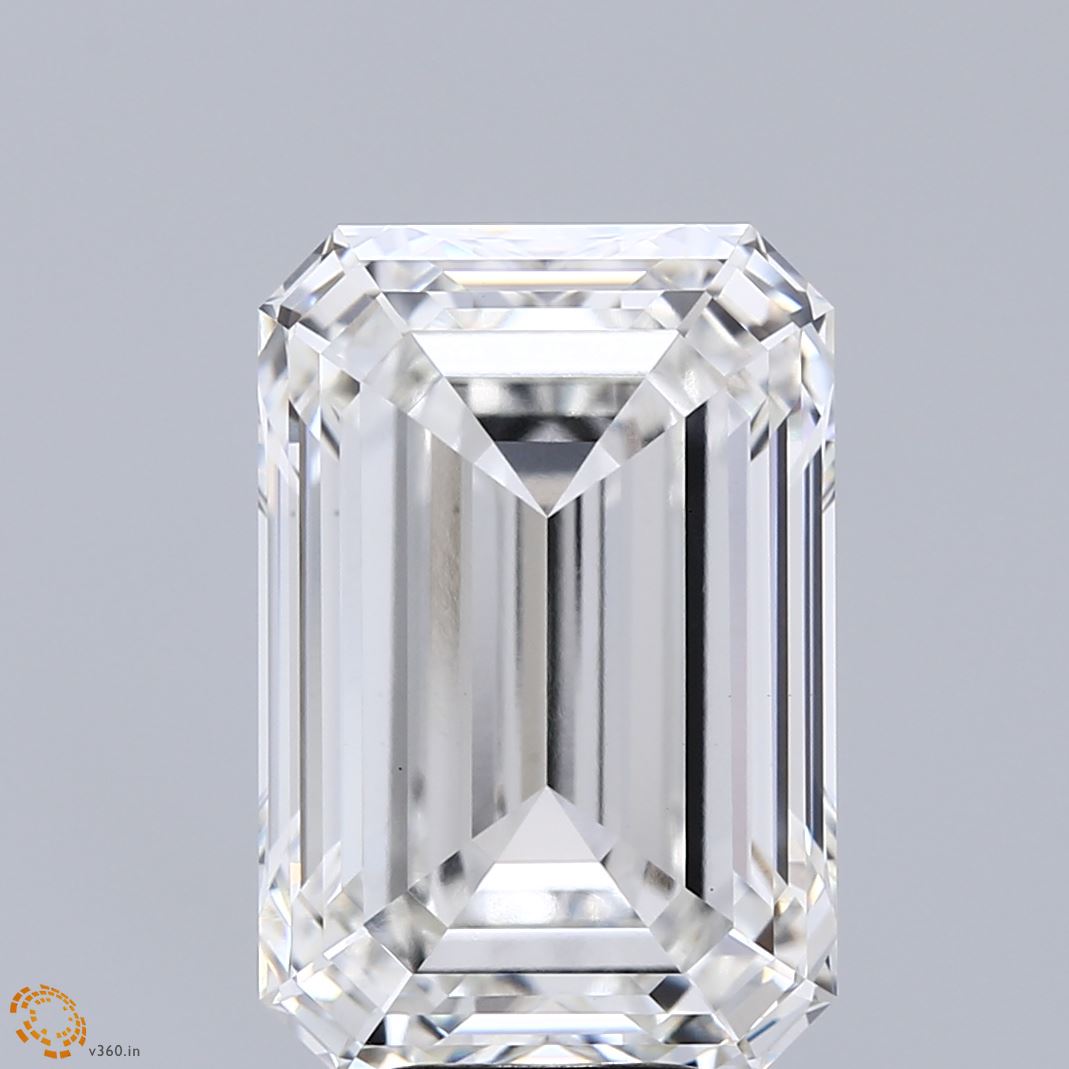 8.36 Carat Emerald Shaped, Ideal Cut, G Color, VS1 Clarity, IGI Certified Lab Grown Diamond