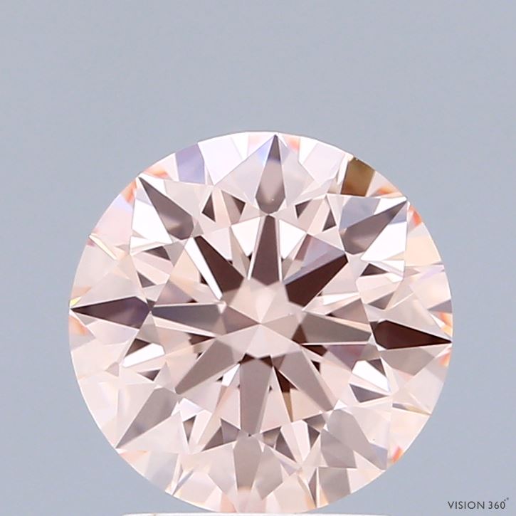 2.07 Carat Round Shaped, Ideal Cut, FANCY INTENSE PINK Color, VVS2 Clarity, IGI Certified Lab Grown Diamond