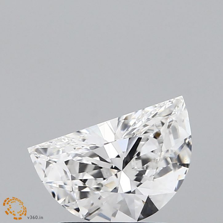 0.90 Carat Half Moon Shaped, Very Good Cut, E Color, VS1 Clarity, IGI Certified Lab Grown Diamond