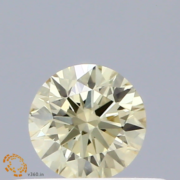 0.34 Carat Round Shaped, Excellent Cut, Y-Z Color, VS2 Clarity, IGI Certified Lab Grown Diamond