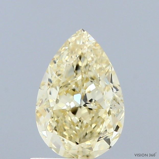 1.11 Carat Pear Shaped, Excellent Cut, FANCY YELLOW Color, VVS2 Clarity, IGI Certified Lab Grown Diamond