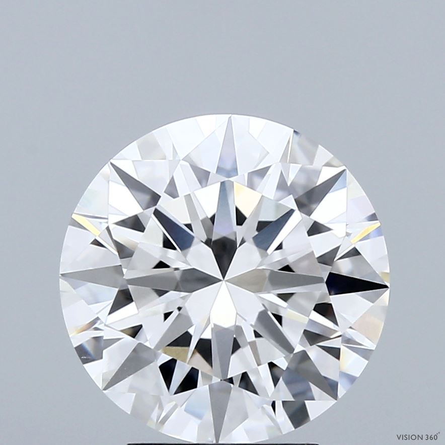 4.00 Carat Round Shaped, Excellent Cut, F Color, VS1 Clarity, IGI Certified Lab Grown Diamond