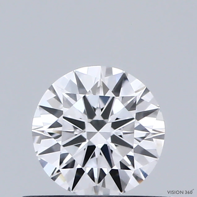 0.45 Carat Round Shaped, Excellent Cut, D Color, VVS2 Clarity, IGI Certified Lab Grown Diamond