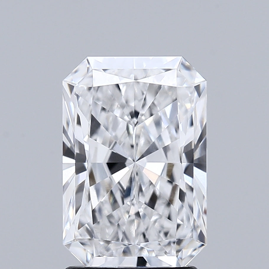 2.02 Carat Radiant Shaped, Ideal Cut, E Color, VVS2 Clarity, GIA Certified Lab Grown Diamond