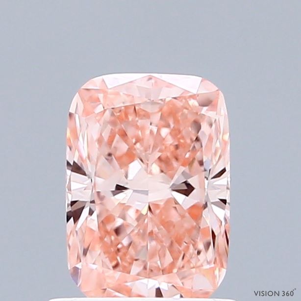 1.02 Carat Cushion Shaped, Very Good Cut, FANCY INTENSE PINK Color, VS1 Clarity, IGI Certified Lab Grown Diamond