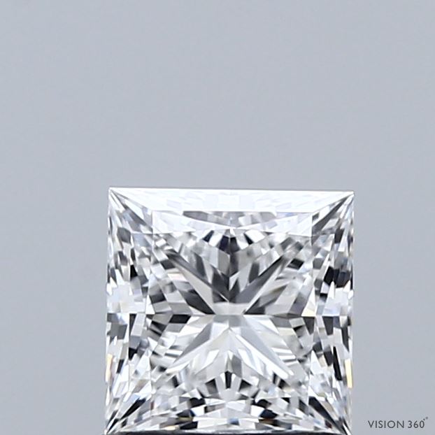 1.07 Carat Princess Shaped, Ideal Cut, D Color, VVS1 Clarity, IGI Certified Lab Grown Diamond