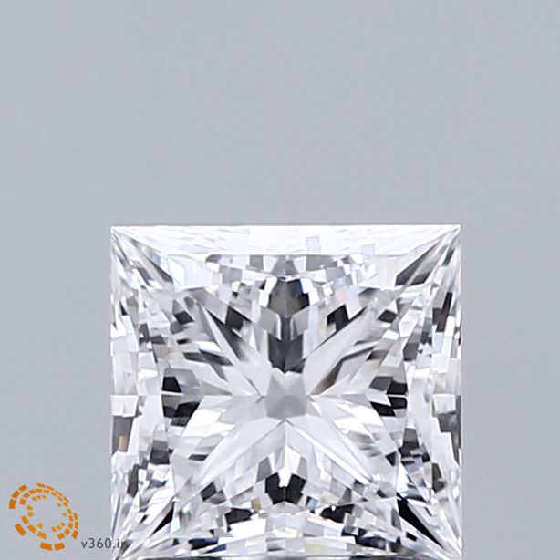 1.53 Carat Princess Shaped, Ideal Cut, D Color, VVS1 Clarity, IGI Certified Lab Grown Diamond