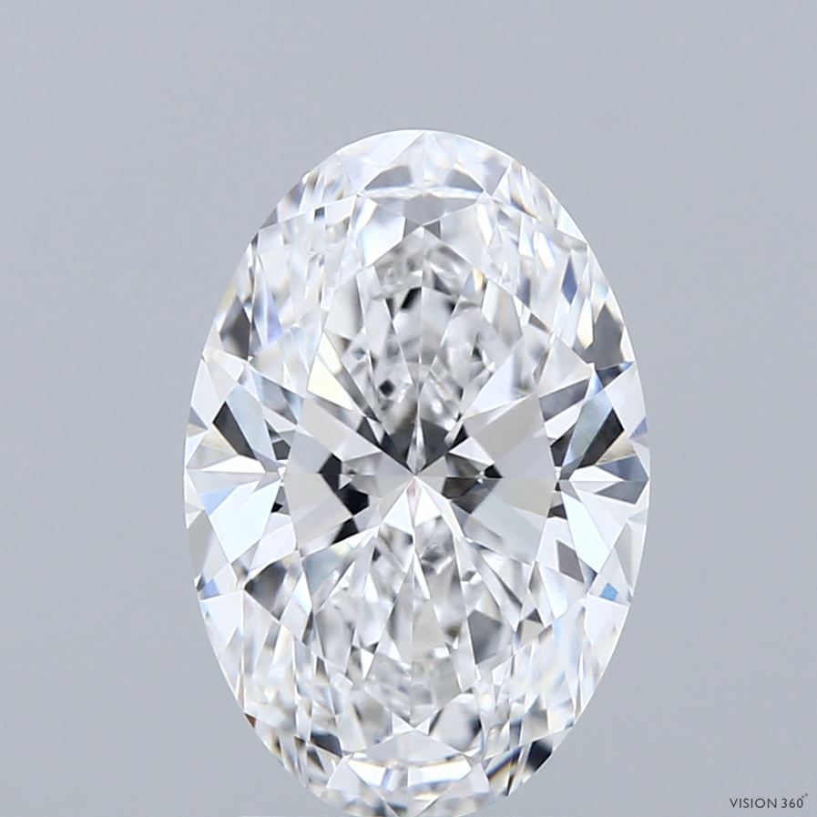 3.08 Carat Oval Shaped, Ideal Cut, D Color, VVS1 Clarity, IGI Certified Lab Grown Diamond