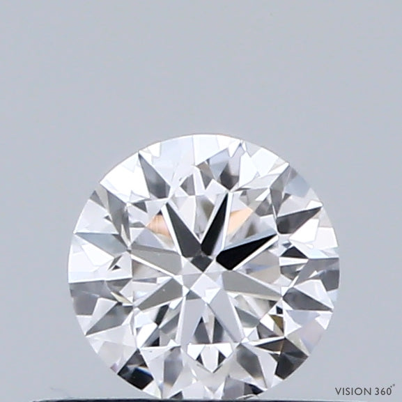 0.38 Carat Round Shaped, Very Good Cut, D Color, VVS2 Clarity, IGI Certified Lab Grown Diamond