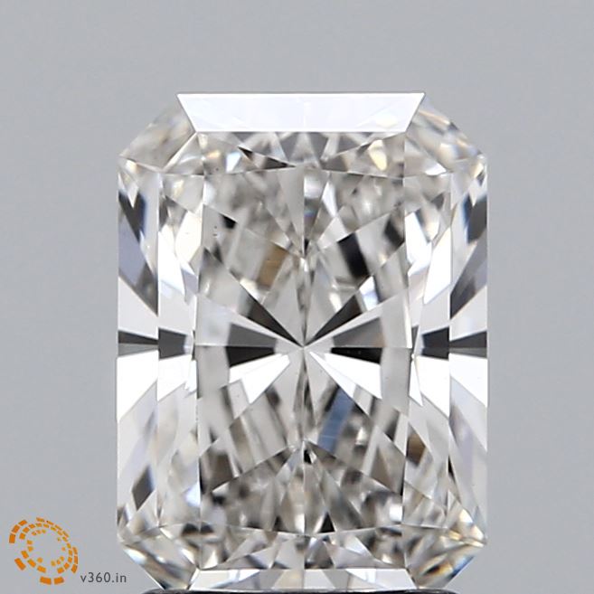 2.11 Carat Radiant Shaped, Ideal Cut, H Color, VS1 Clarity, IGI Certified Lab Grown Diamond