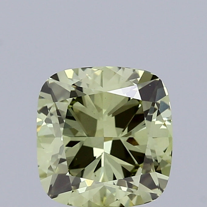 2.02 Carat Cushion Shaped, Ideal Cut, FANCY VIVID GREEN Color, VS1 Clarity, IGI Certified Lab Grown Diamond